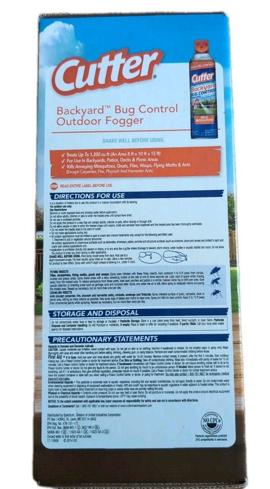 3 Pack Cutter Backyard Bug Control - 2 Outdoor Fogger 1 Bug Control Concentrate