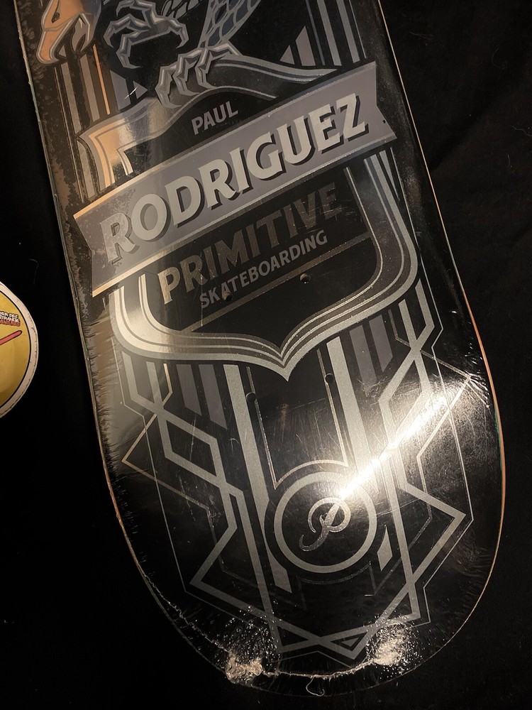 RARE Paul Rodriguez Eagle Black Silver Foil Prod Skateboard Deck PRIMITIVE