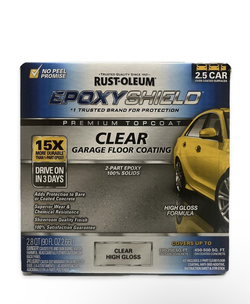 Rust-Oleum 292514 EpoxyShield Premium Floor Coating Kit 90 oz- Clear