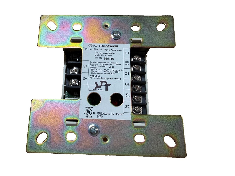Potter Nohmi DCM-4 Fire Alarm Dual Contact Module