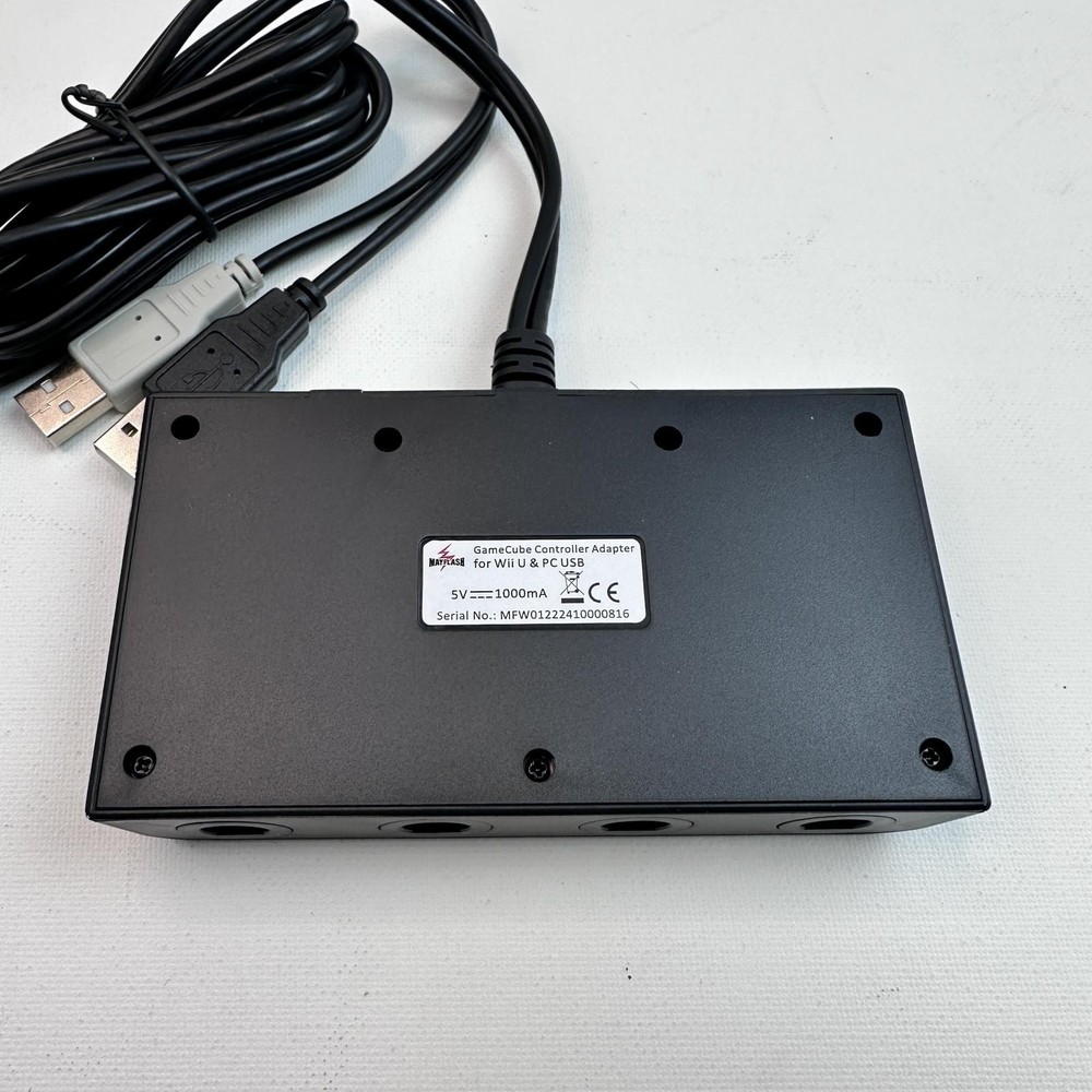 Mayflash Gamecube Controller Adapter for Wii U, Switch, PC, Plug & Play, 4 Ports