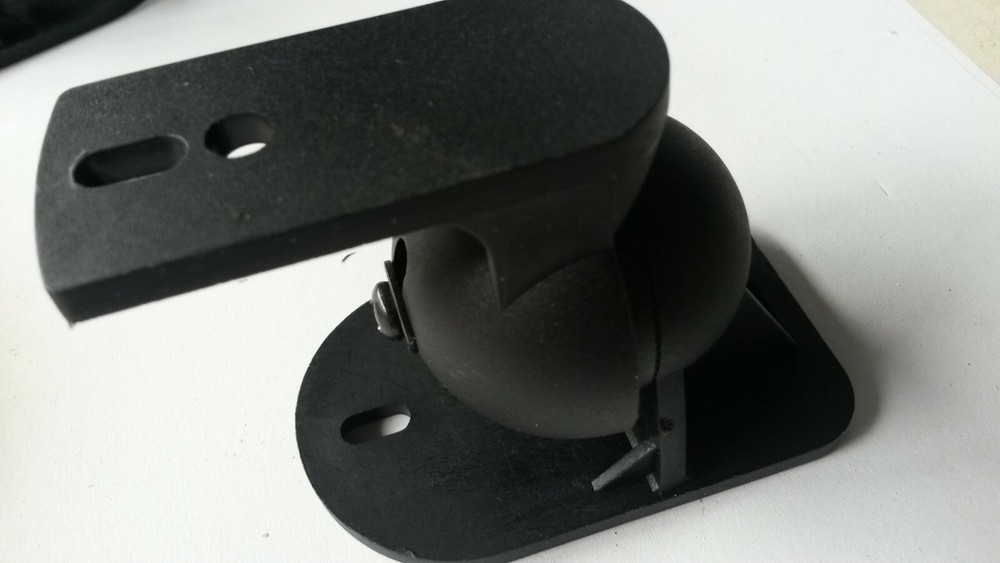 4 SPEAKER WALL BRACKET SWIVEL Heavy Duty in Black ABS Plastic