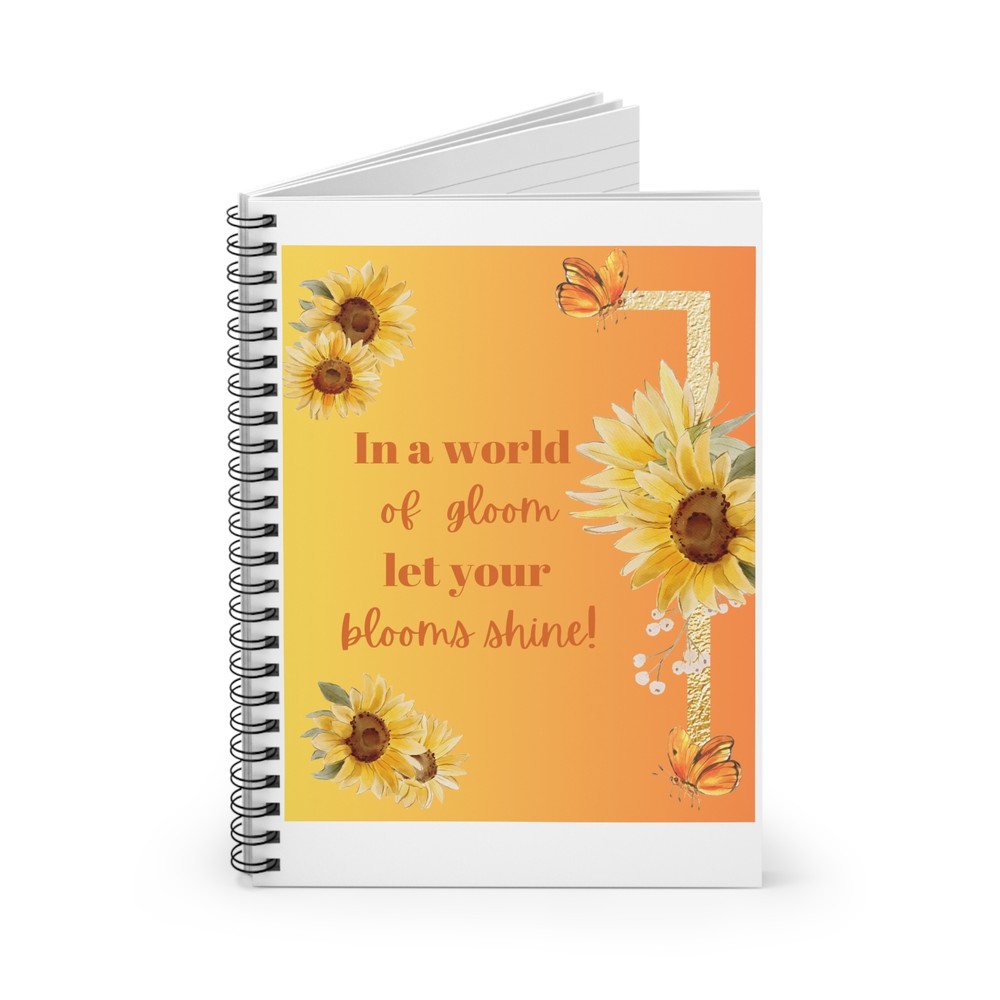 Sunflower Spiral Notebook - Bright Inspirational Journal