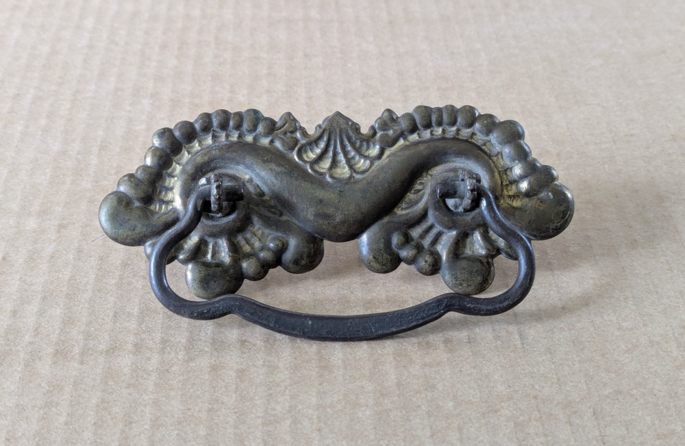 Vintage Antique Decorative Ornate Fancy Drop Bail Handle Drawer Pull
