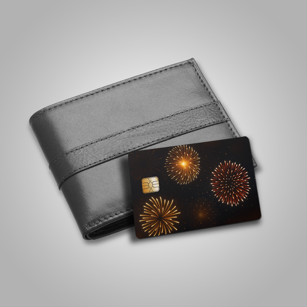Golden Firework Burst Card Skin