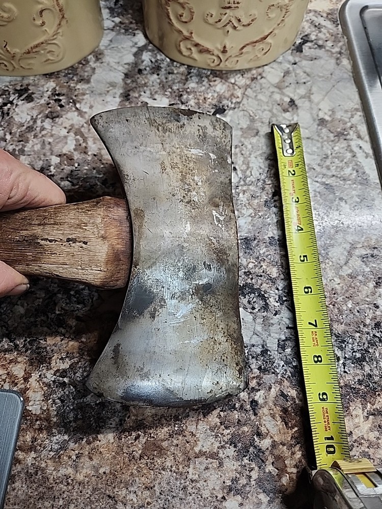 Unmarked True Temper Double Bit Small 8.5 Cruiser Axe Head 2 1/2 lbs 28" Handle