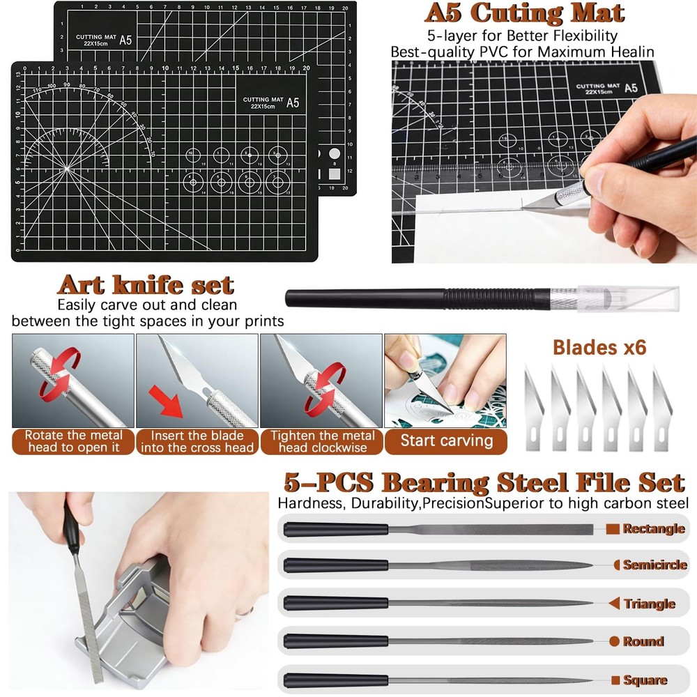 66Pcs 3D Printer Tools Kit with Storage Case, All-in-One Accessories for FDM/...