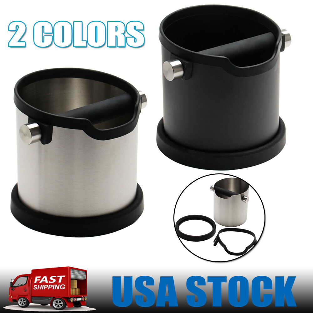 Non-Slip Espresso Grounds Container Coffee Knock Box Waste Bin Coffee Tools USA