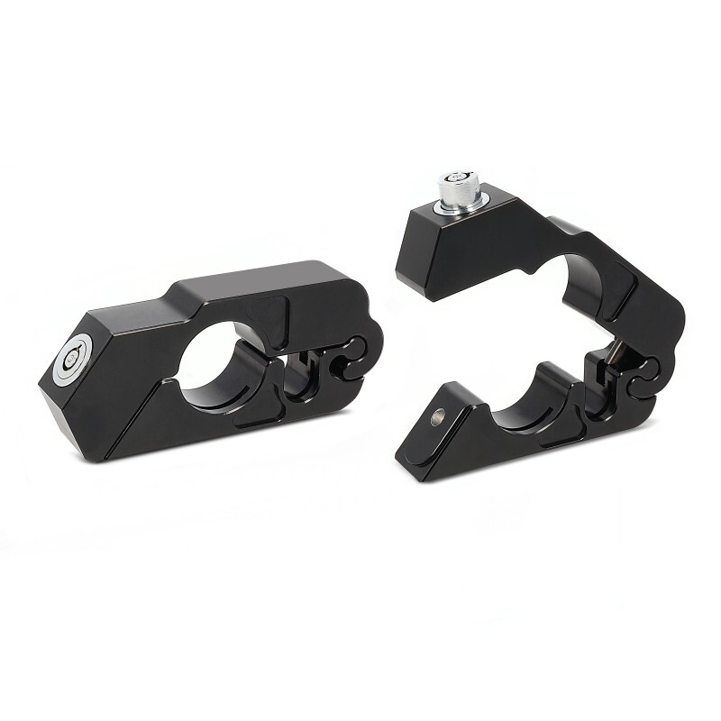 Motorcycle handlebar throttle grip lock PT22 security lock black