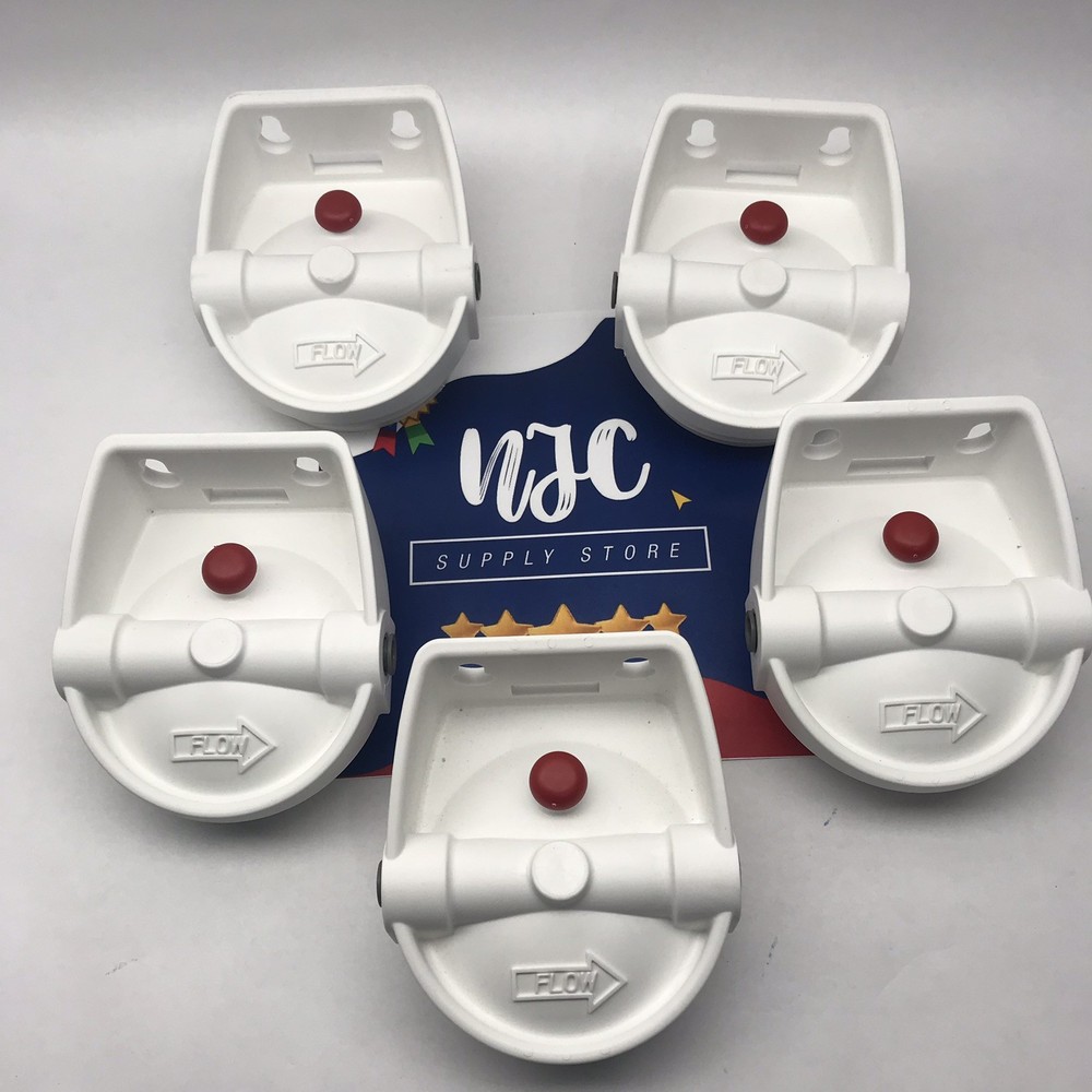 LOT OF 5 PENTEK 154859 WHITE INTEGRATE BRACKET CAP ( 3G-SL WH 3/8" QC-1BW/PR)