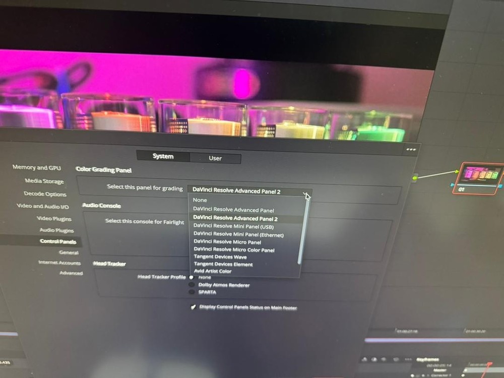 Davinci Resolve Advanced Panell 2