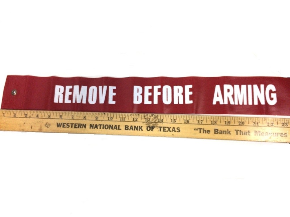 US Remove Before Arming Tag Military-Official