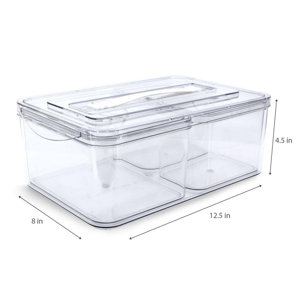 Swissco Stackable & Nesting 4 Piece Plastic Organizing Storage Bins