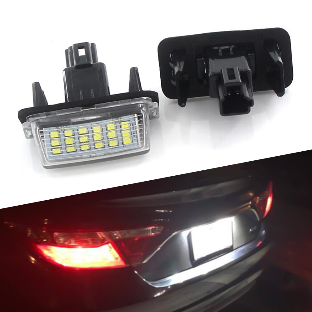 2012-2017 For Toyota Camry LED License Light Plate Assembly Replacement White X2