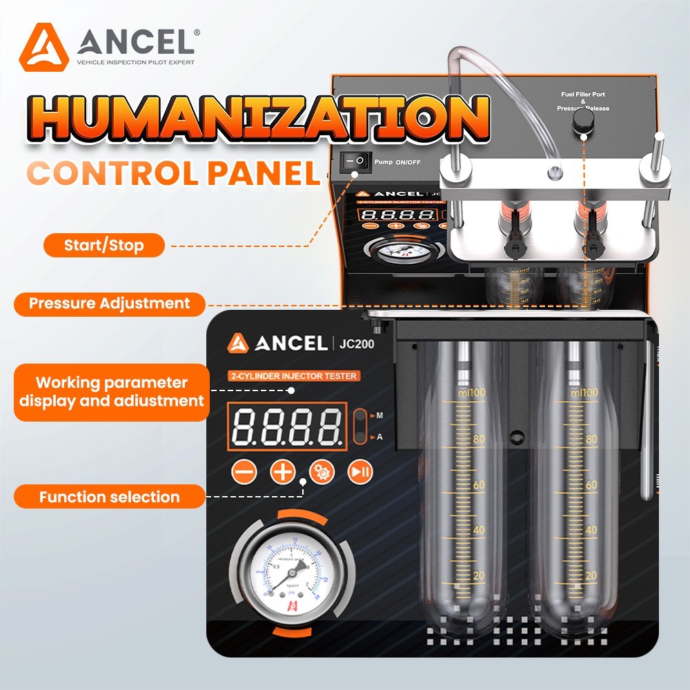 ANCEL JC200 Injector Cleaner Tester Uniformity Detection Atomization Observation