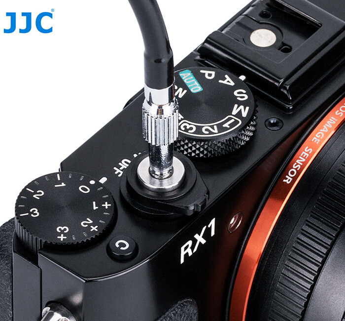 JJC TCR-40R Red/ Black 40cm Premier Threaded Mechanical Cable Release