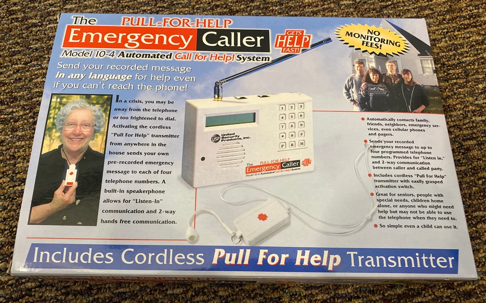 Pull-for-Help Emergency Caller Automated Call for Help System Model PBTR 10-4