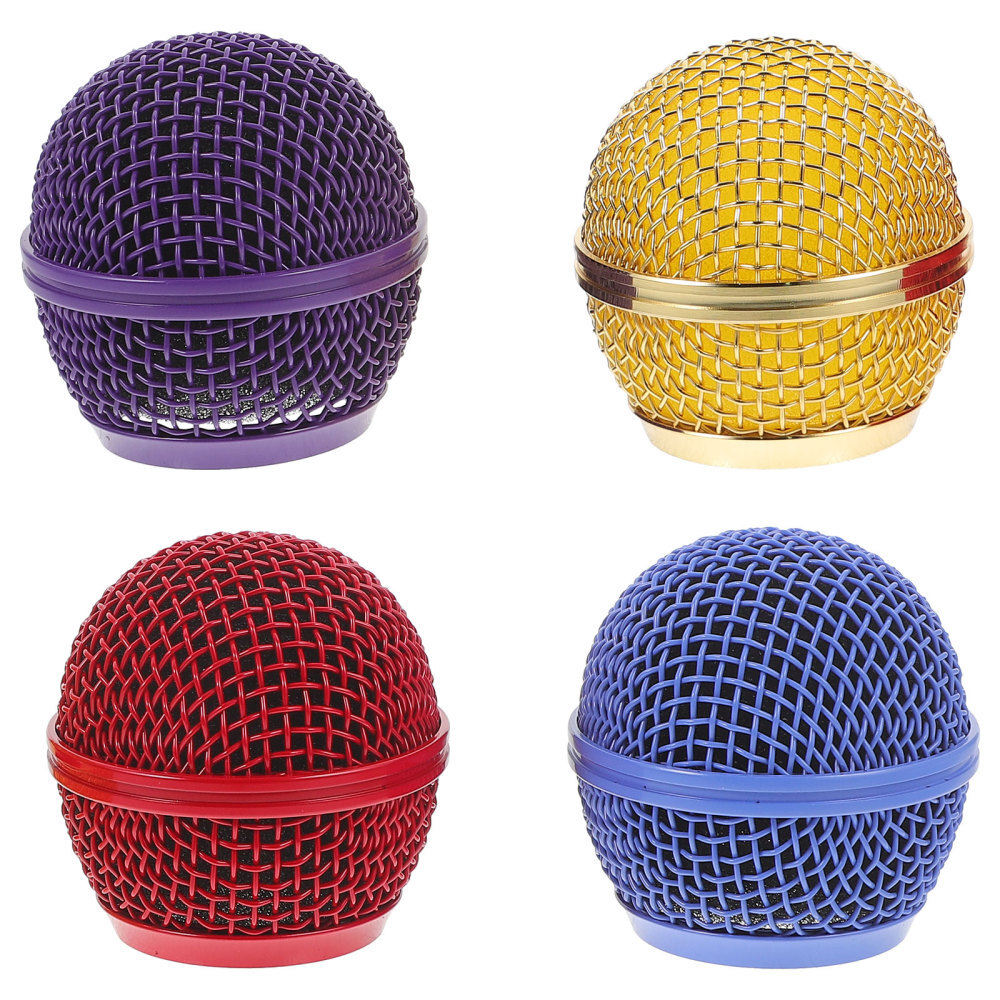 4 Pcs Sm58 Microphone Head Grill Replacement Colored Grille