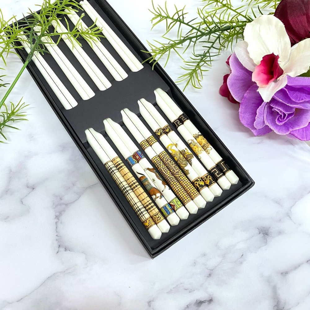 Gift Ceramic Chopsticks Porcelain 5 Pair Set