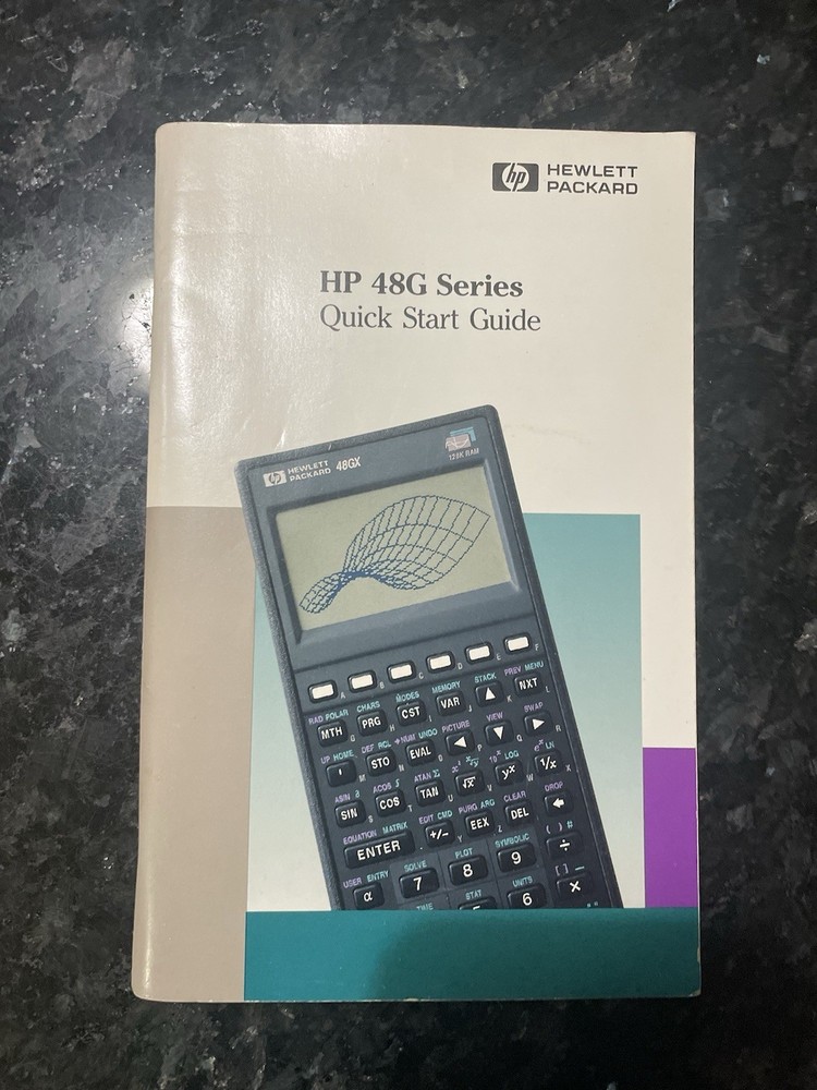 HP 48G Quick Start Guide Only VGC