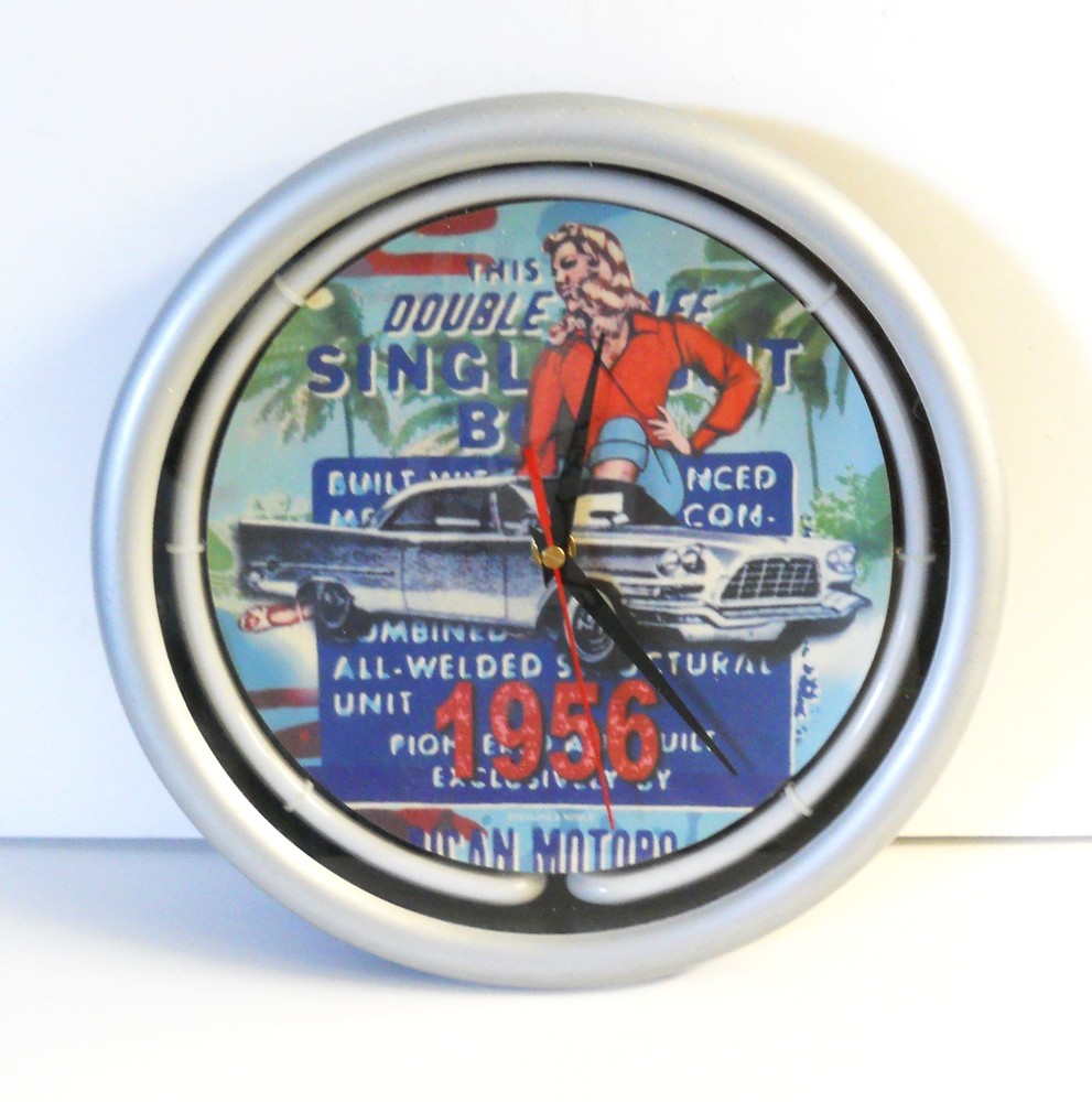 1956 Chrysler Advertising Neon Clock