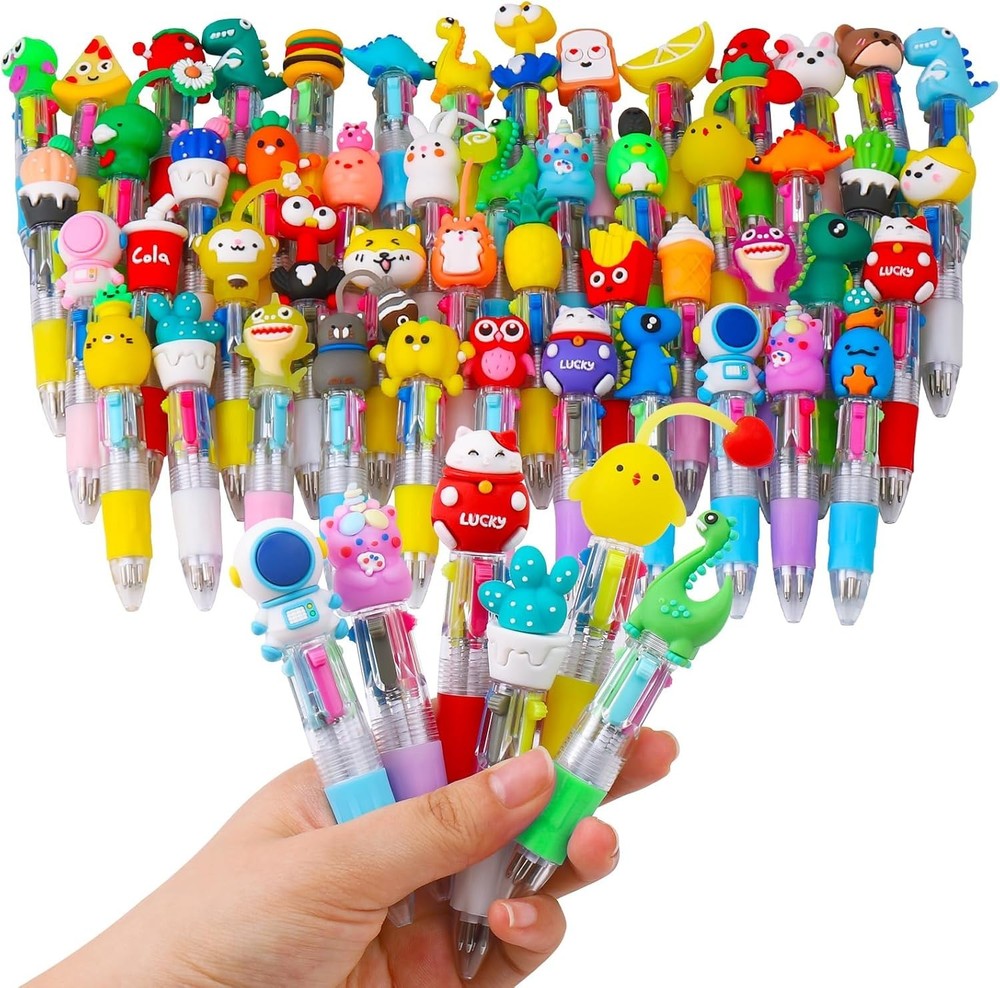 Multicolor Mini Pens Pack - 50 Assorted Cute Ballpoint Pens