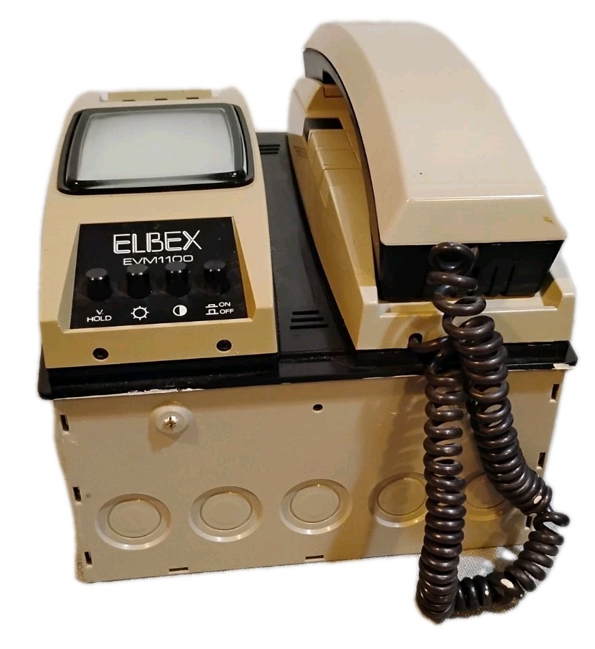ELBEX EVM1100 Vintage Intercom System Telephone With Screen UNTESTED Rare