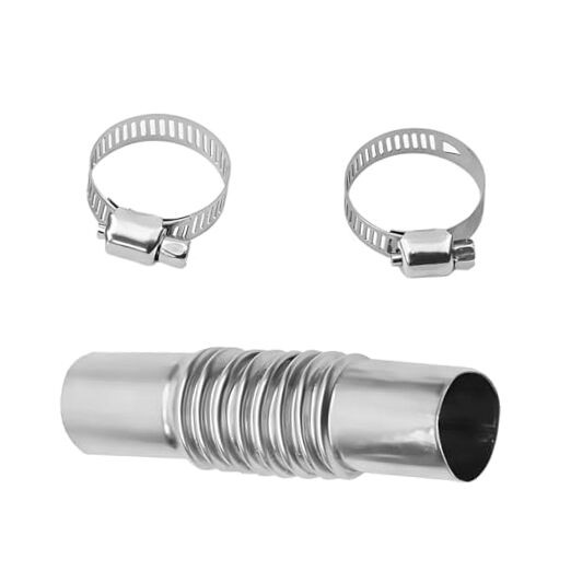 Car Exhaust Pipe Connector Kit, 5.11" Stainless Steel Air Parking Straight