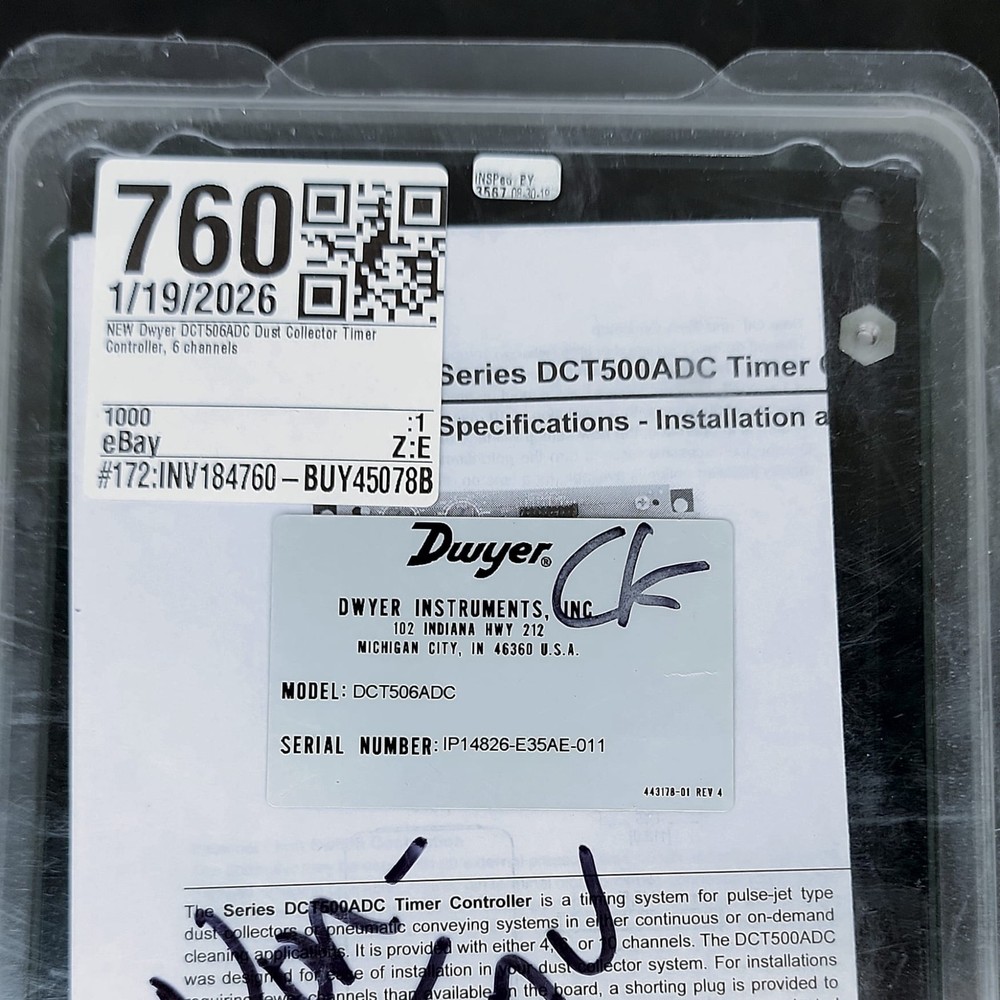 NEW Dwyer DCT506ADC 6Ch Dust Collector Timer Controller Board