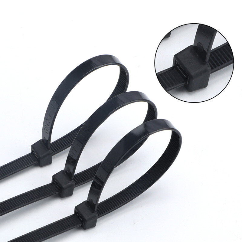4.7mm Width Nylon Plastic Cable Ties Zip Tie Wraps Strong All Sizes White/Black