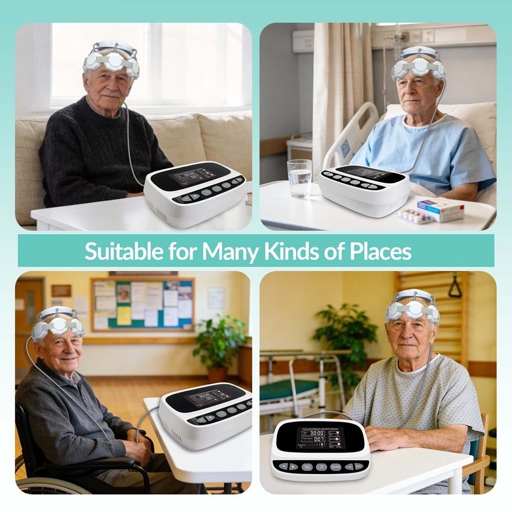 rTMS Transcranial Magnetic Stimulation Therapy Device for Depression OCD Support