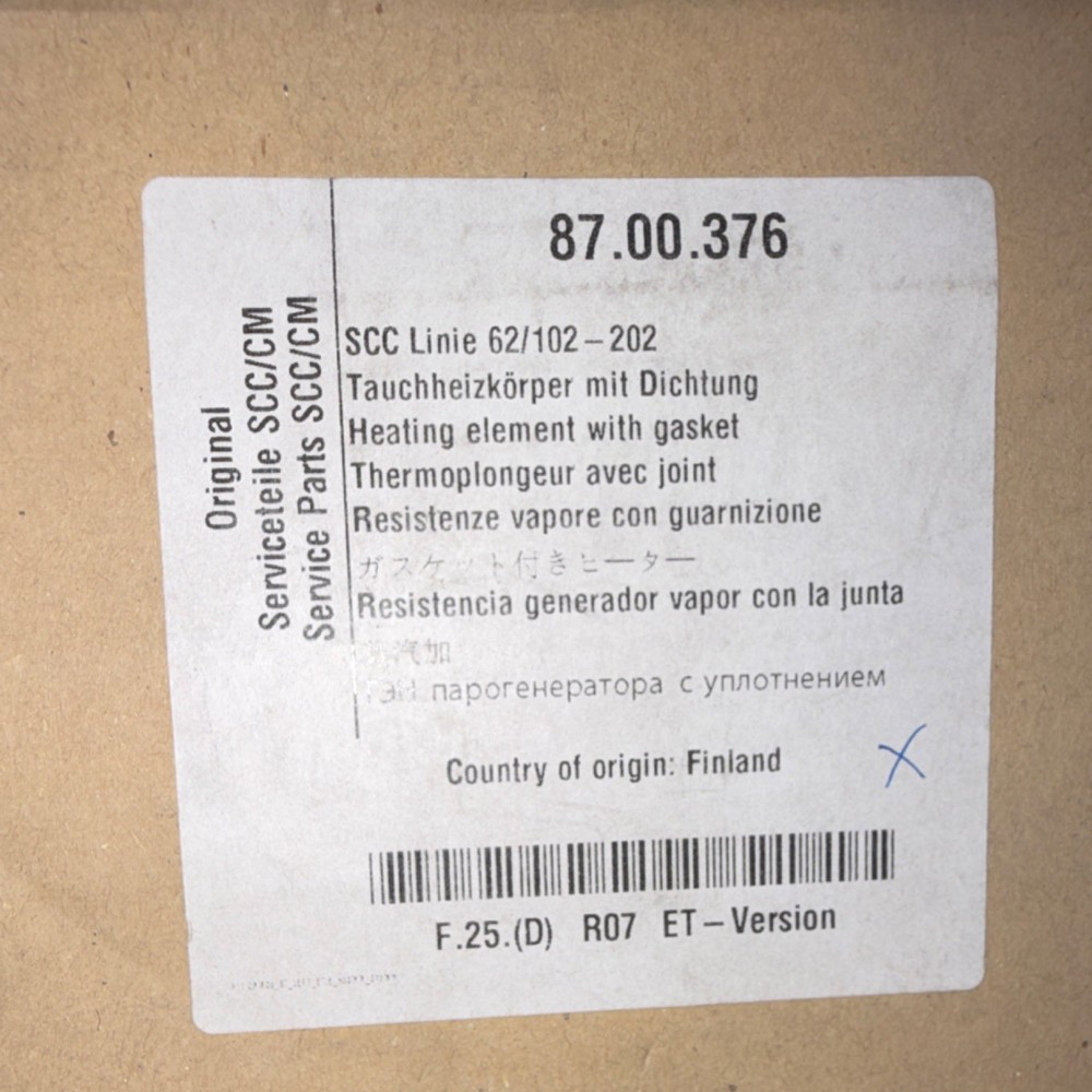 RATIONAL Heating Element with Gasket 87.00.376 Combination Oven