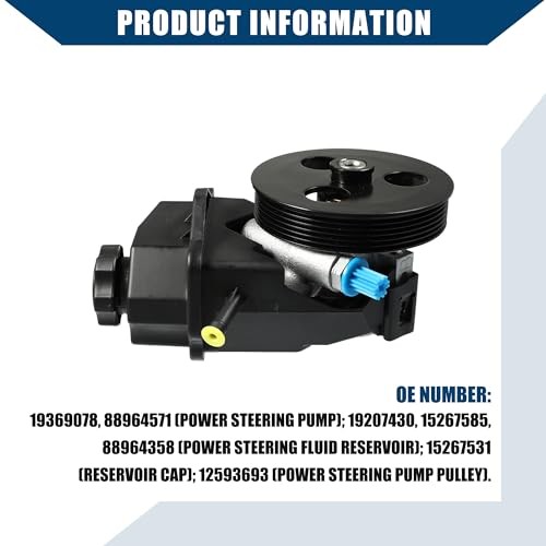 Power Steering Pump Assembly for Chevy Impala 2006-2011 / Power Steering Fluid