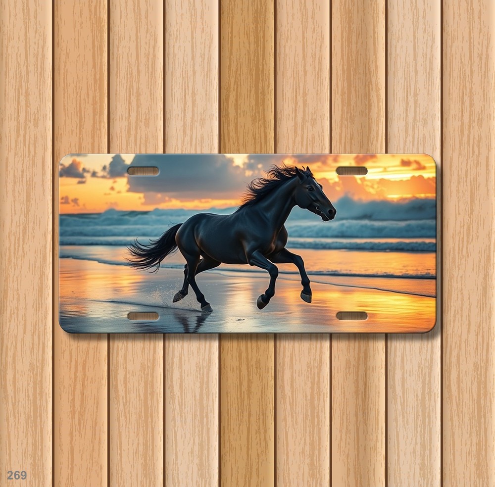 Mustang Horse License Plate Name Personalization Available Dynamic Horse Image D