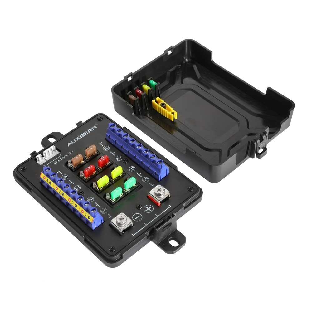 AUXBEAM RGB 8 Gang Switch Panel Light Control Multifunction Relay System ATV UTV