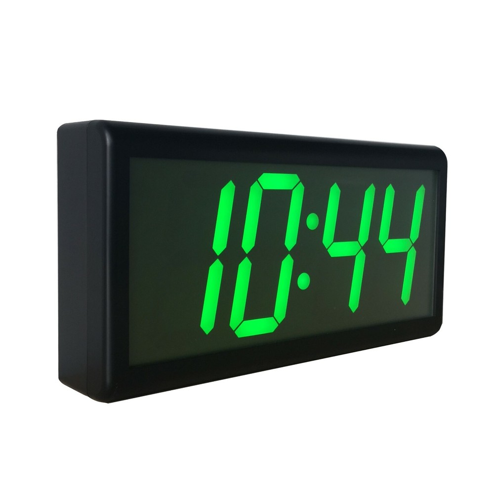 4" 4 Digit NTP Synchronized IP PoE Wall Clock, Plastic Casing