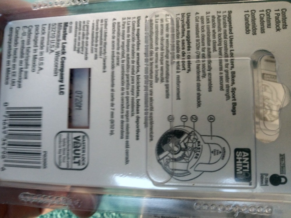 Master Lock 1500 D 6 Pack Combination Padlock Brand New in Box