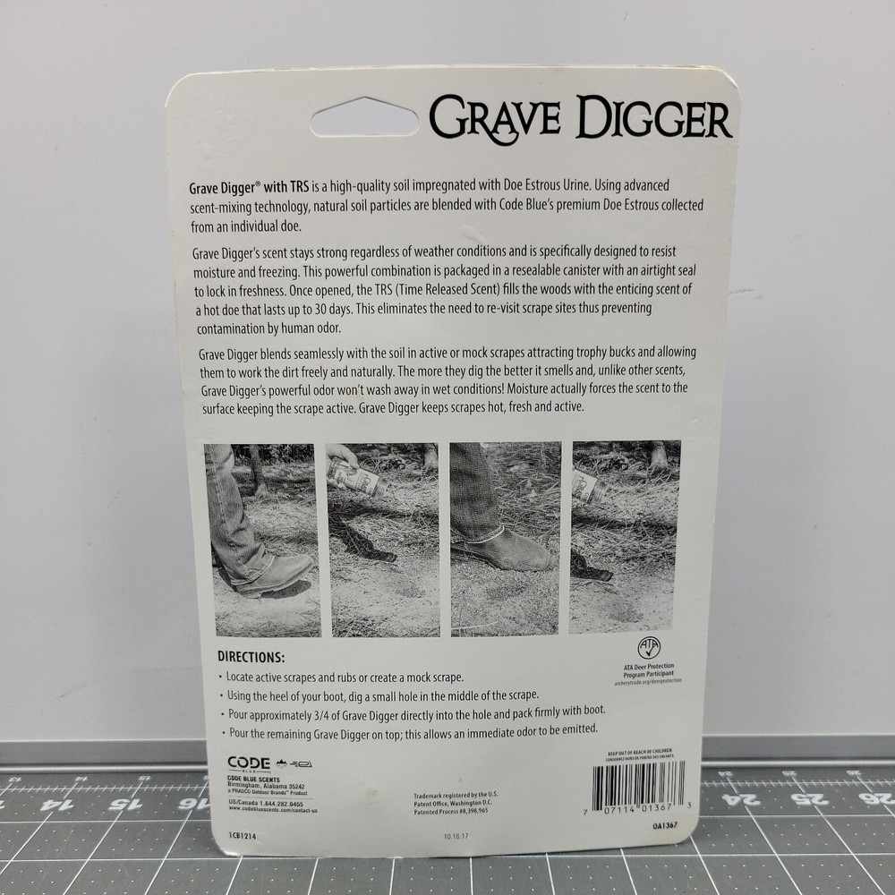 New Code Blue Grave Digger Doe Estrous 12 oz #A1367