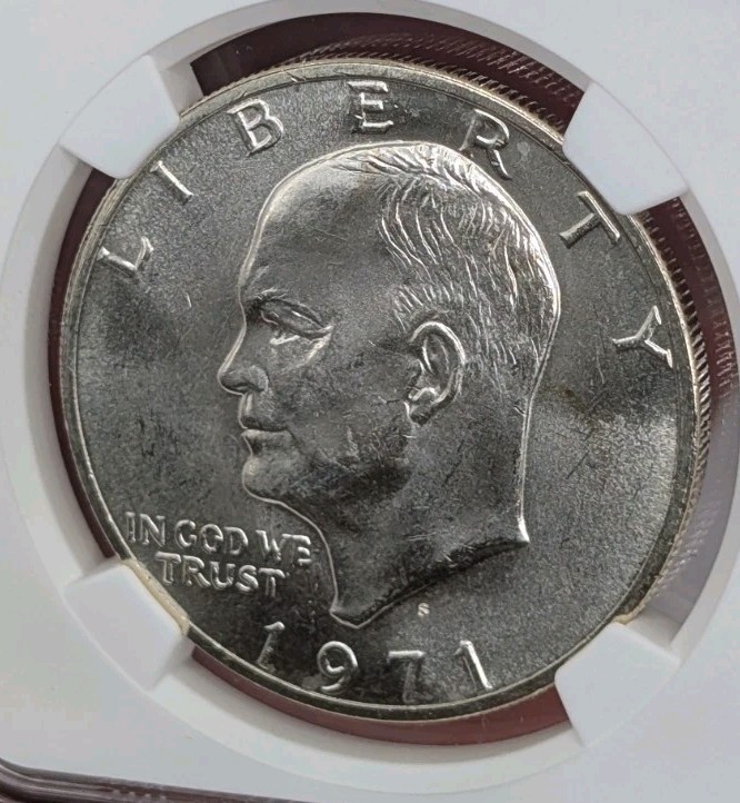 1971-S Silver Eisenhower Dollar $1 NGC MS65