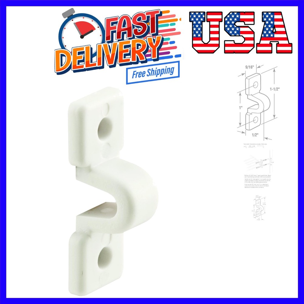 Loop Clip, Fits Wire Shelves, Plastic Construction, White 12 Pack