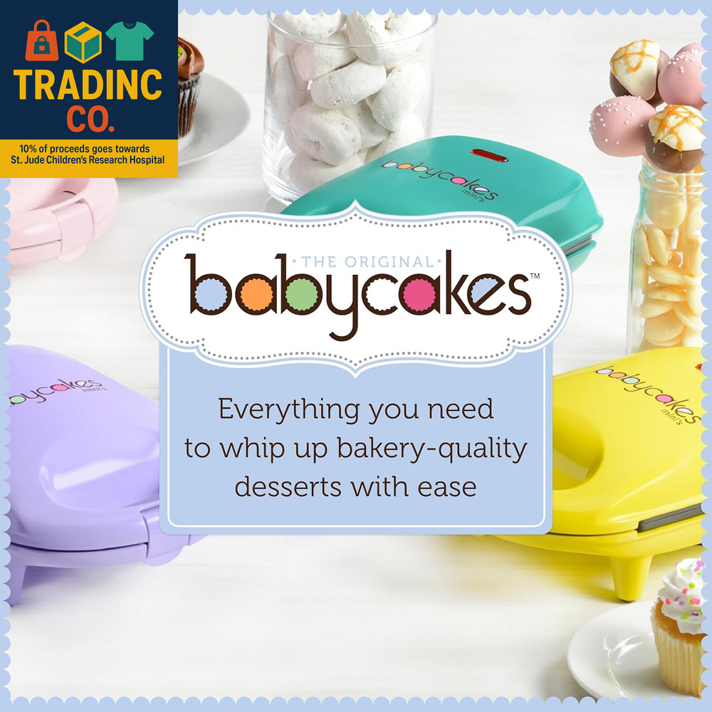 Mini Cupcake Maker by Select Brands - Cupcake Iron for Birthdays, Parties & More