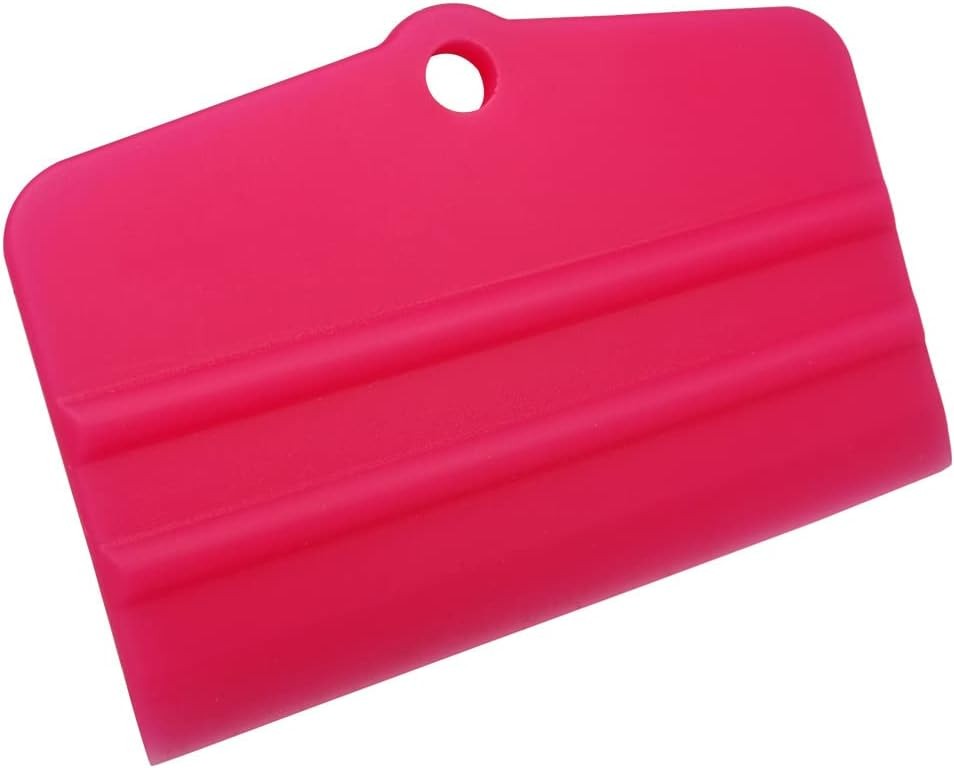PPF Squeegee Soft Silicone Rubber Scraper,Vinyl Wrap and Window Tint Pink