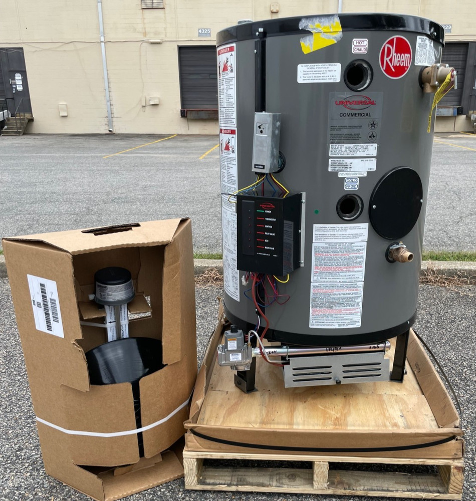 NEW RHEEM Universal Commercial Natural Gas 35 Gallon Water Heater 120V