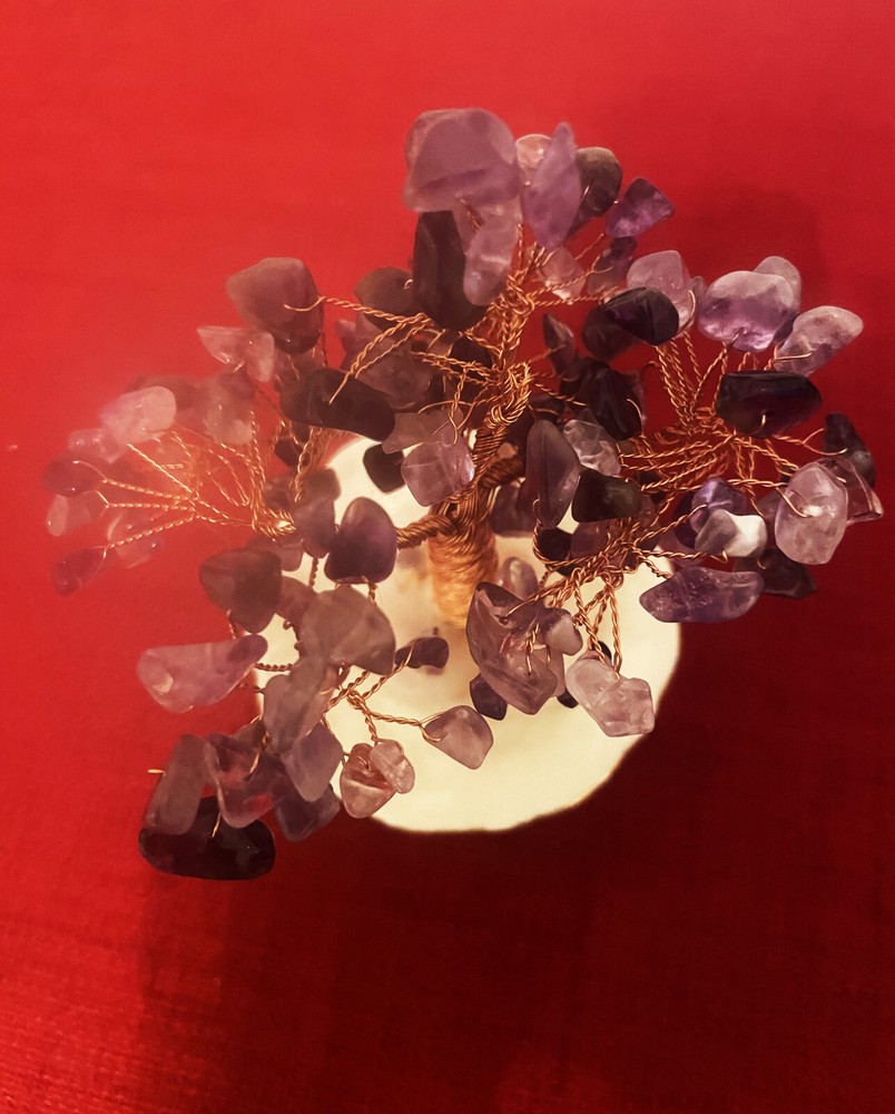 Chakra Amethyst Gemstone Miniature Gem Tree