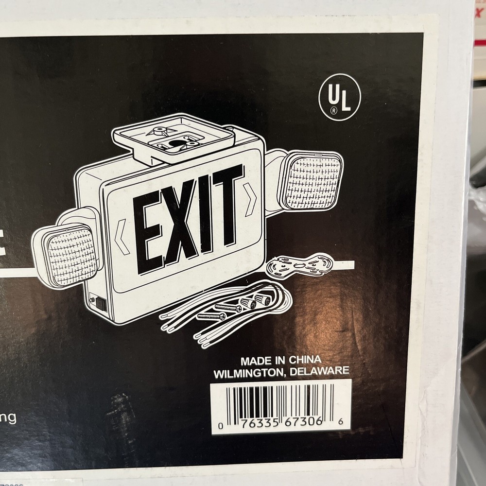 Combination LED Exit and Emergency Light