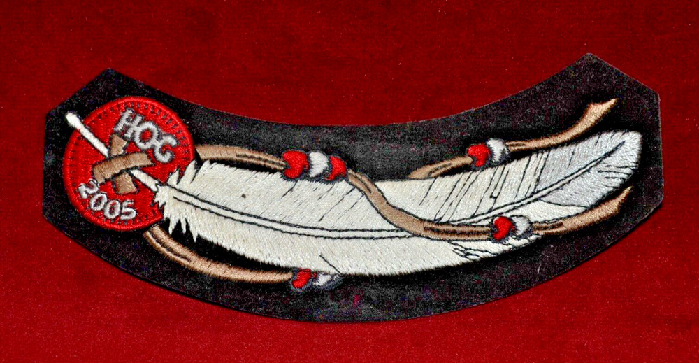 Harley Davidson Owners Group "HOG" 2005 Feather Rocker Patch 6" NOS