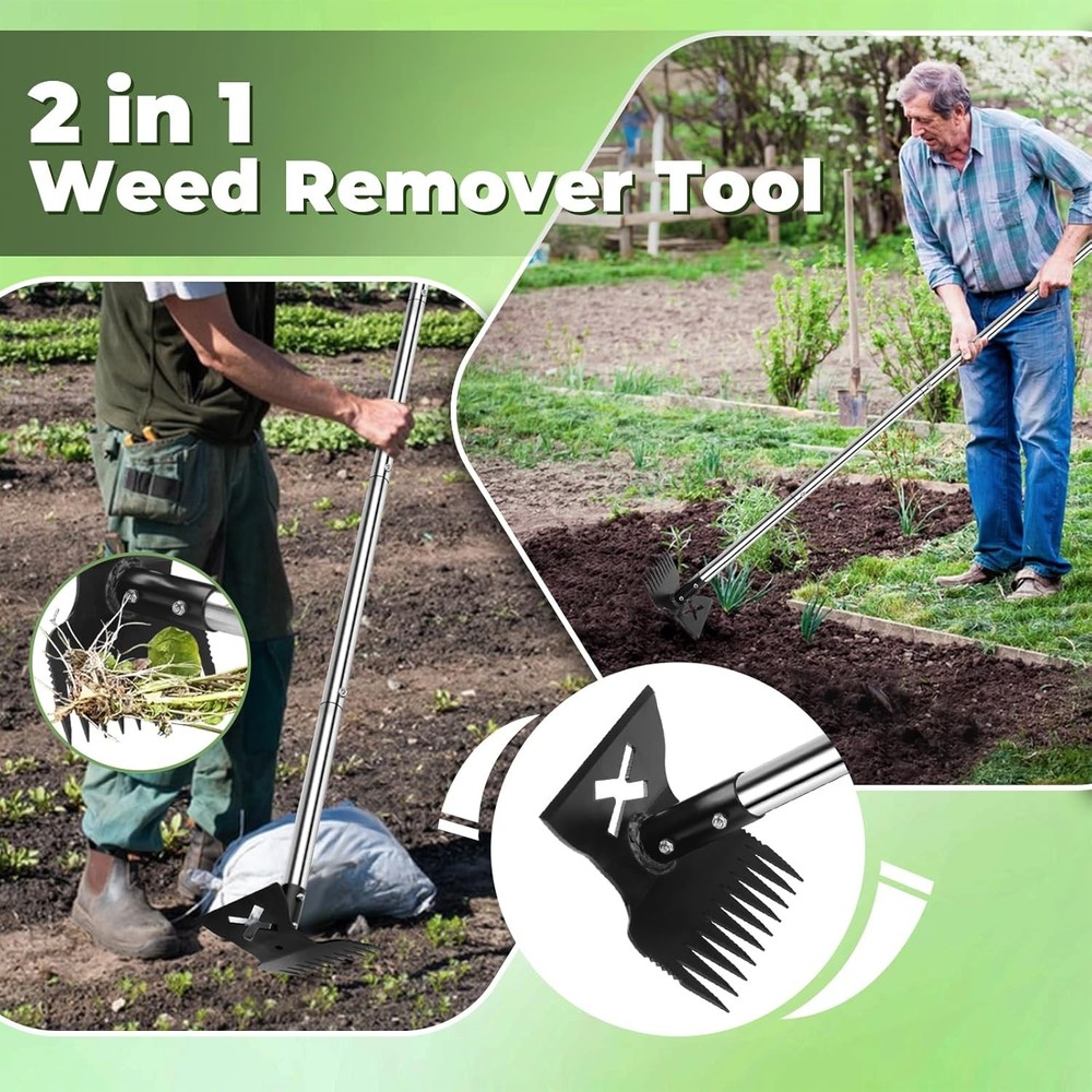 Weed Puller Tool with Long Handle 2.0, Upgraded Weeding Remover Tool, 60" Heavy