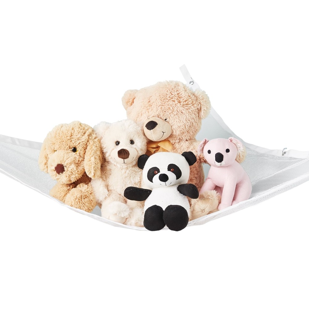 (3 pack Mesh Toy Storage Organizer White