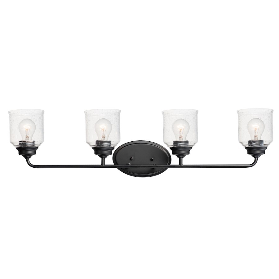 Maxim Lighting Acadia 4-Light Bath Vanity, Black - 12264CDBK
