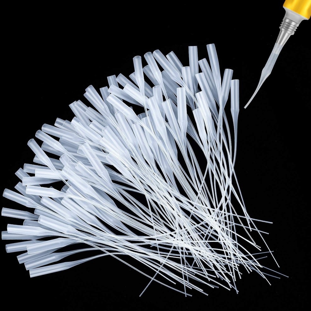 200 Pcs Micro-Tips Plastic Glue Bottle Tips Glue Extender Precision Applicato...